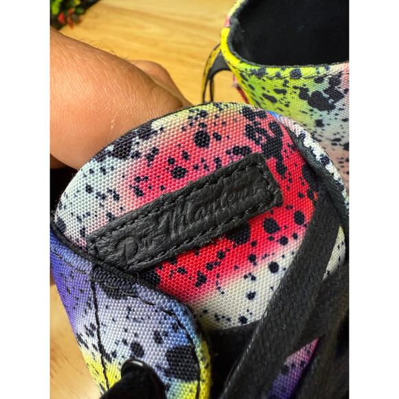 Dr Martens Hackney Airwair Paint Splatter Boots Shoes Multicolor Womens 8 Doc - Picture 8 of 10